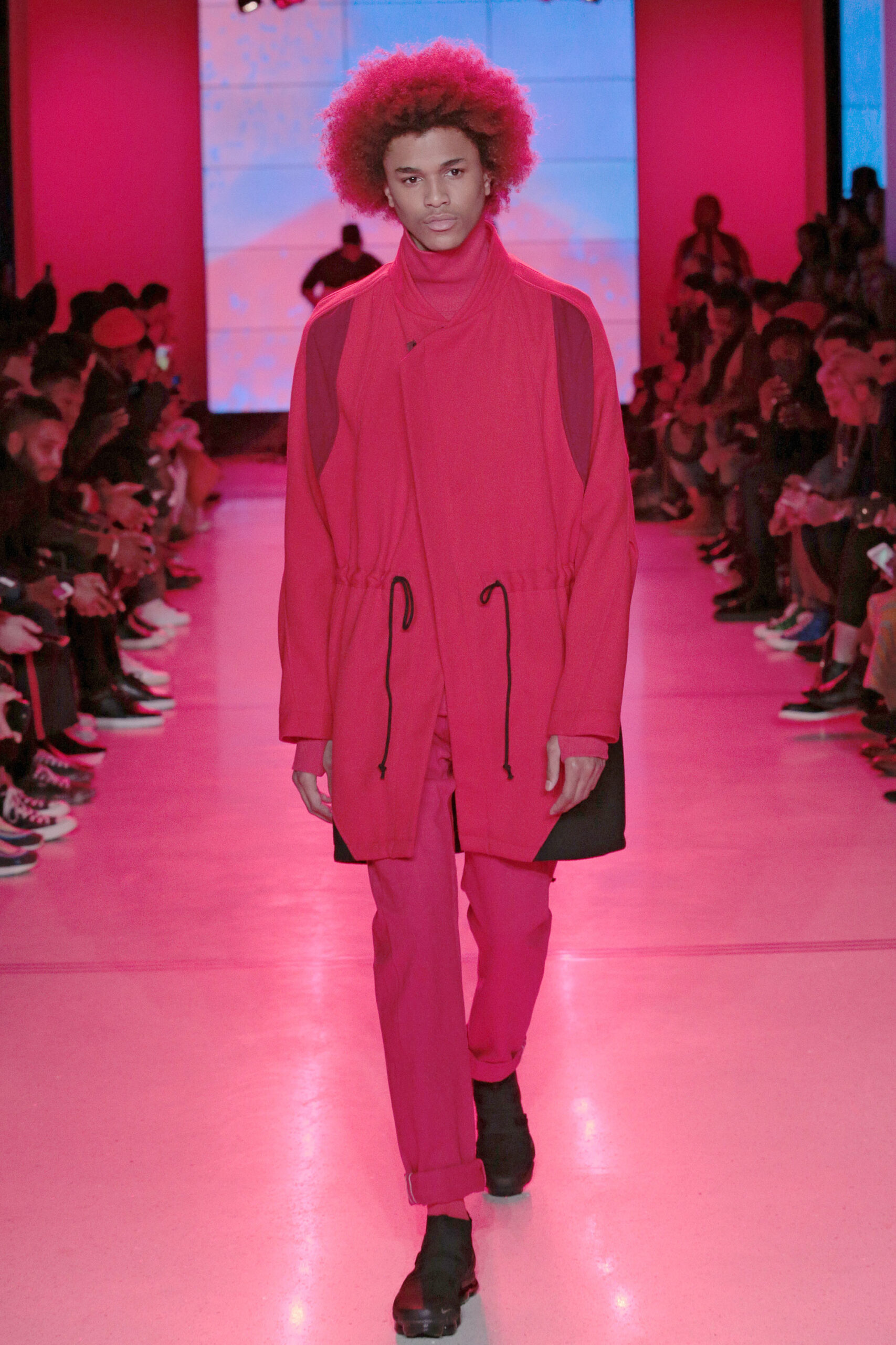 red relaxed jacket and pants