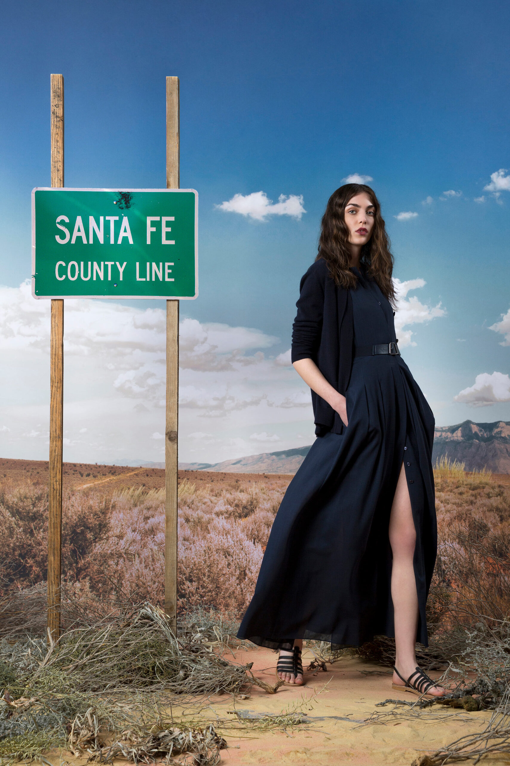 navy maxi dress with black jacket