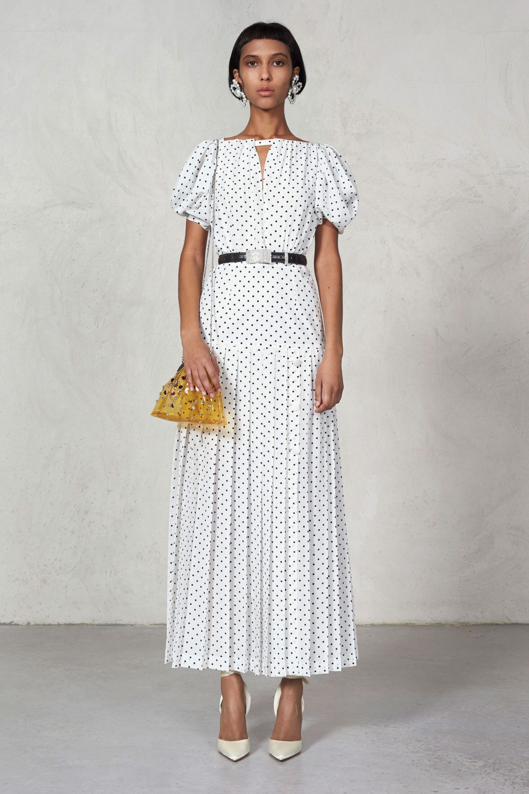 yellow fringed bag