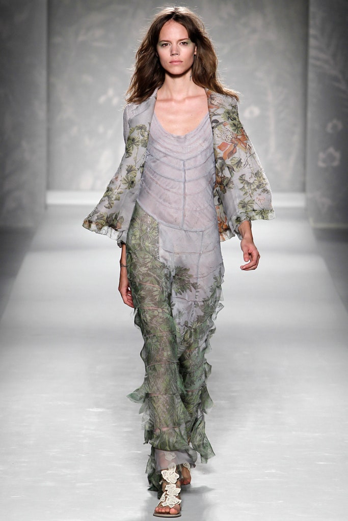 flowing green maxi dress with jacket