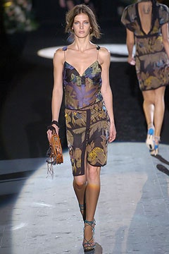 multi-colored silk sleeveless dress