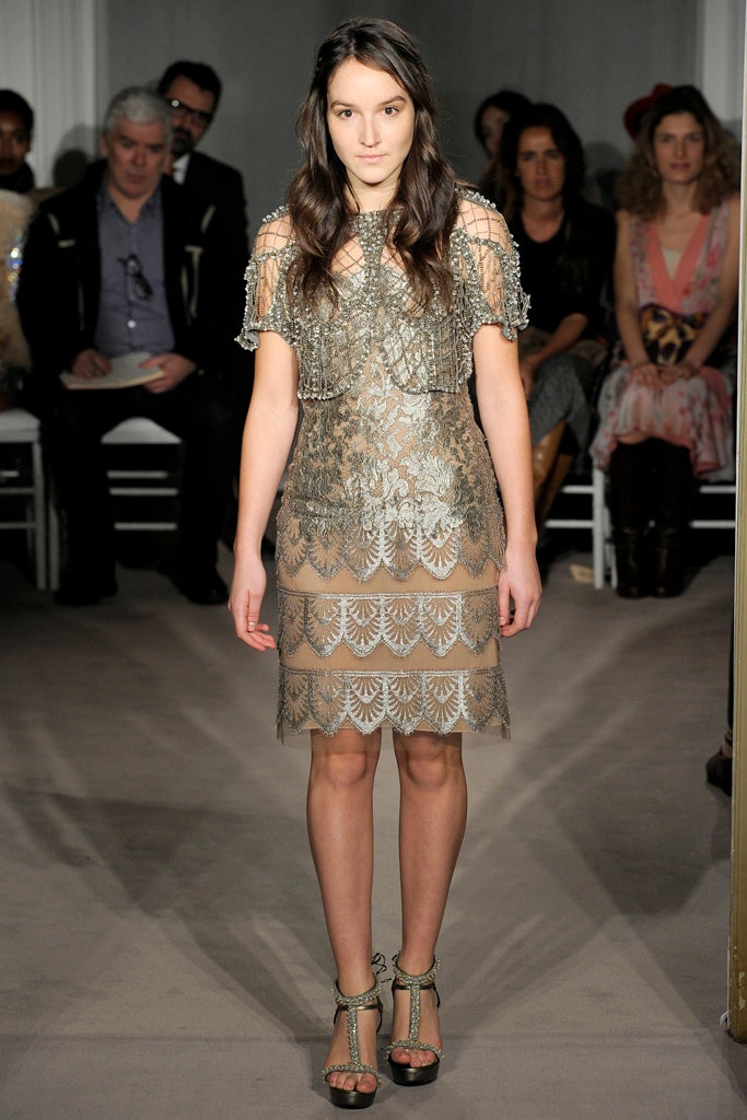 beige gold embroidered mini dress
