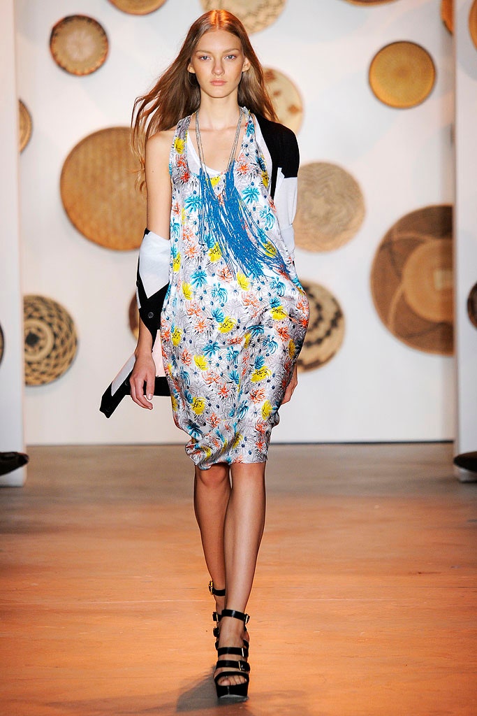 floral midi dress with black jacket