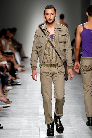 beige cotton jacket with boots