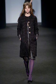 black wool coat with gray dress
