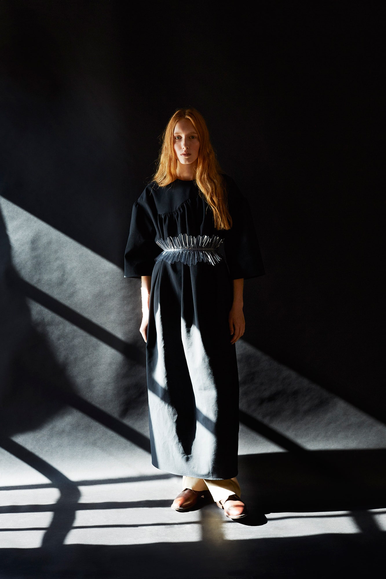 black relaxed cotton dress