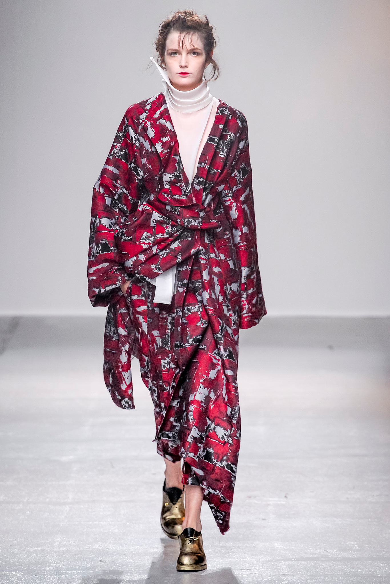 red printed maxi dress