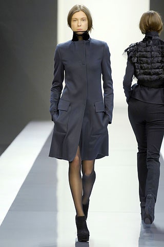 fitted black wool coat