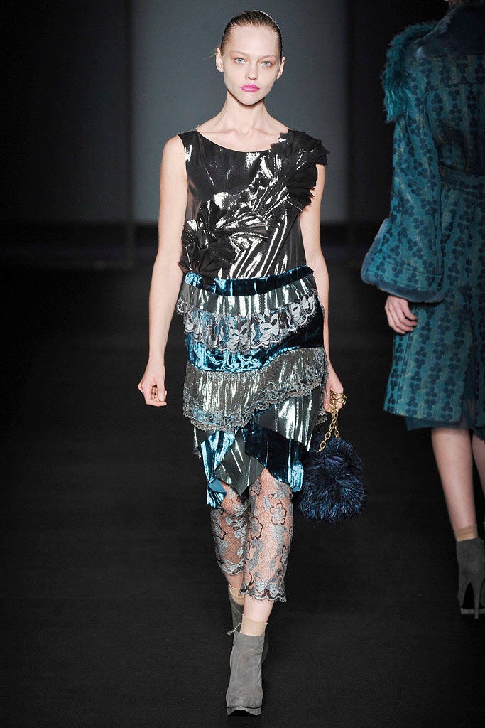 black blue silver layered dress