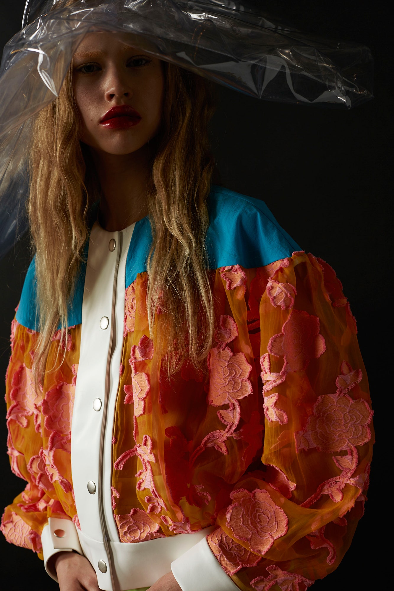 embroidered sheer jacket