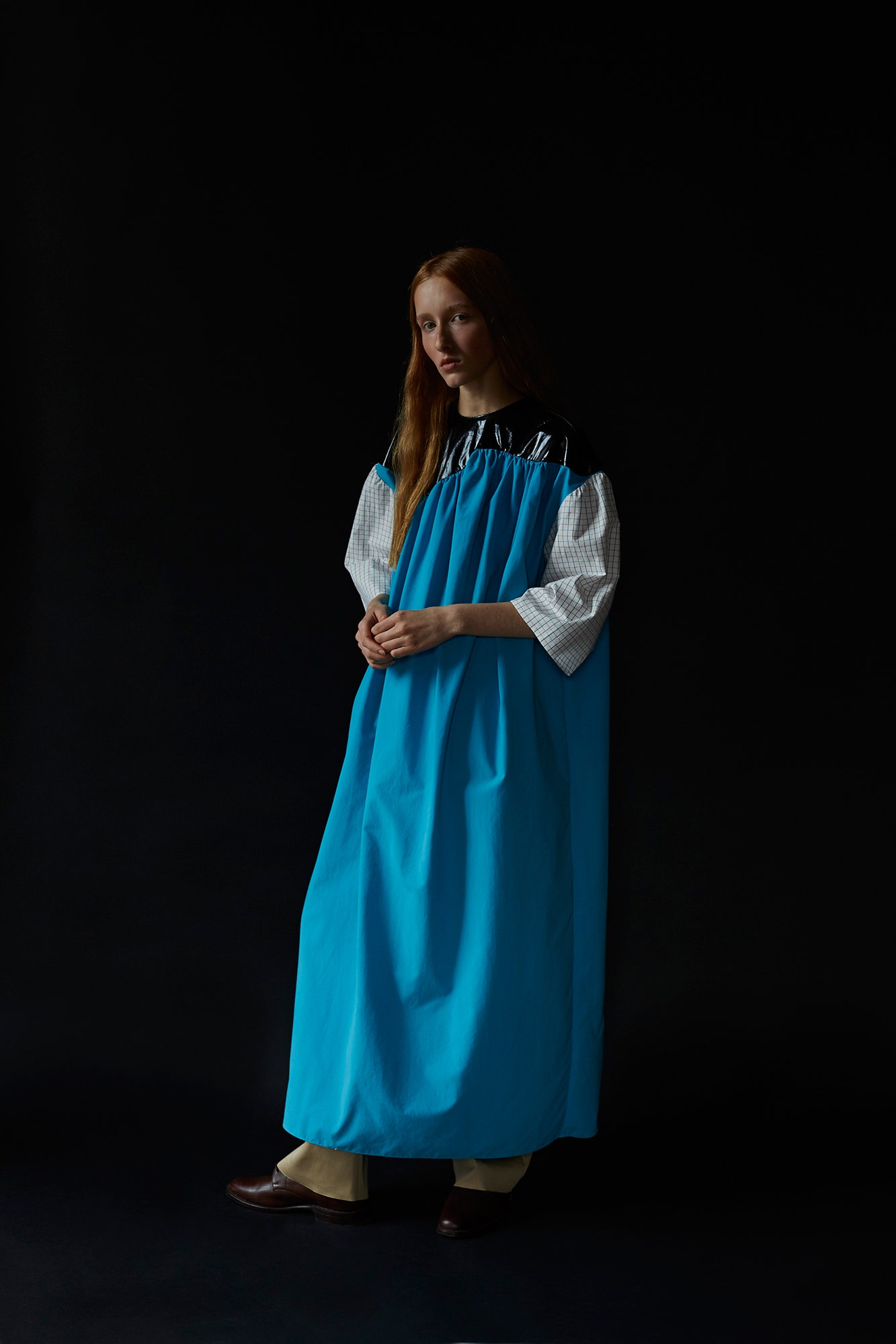 blue relaxed cotton dress