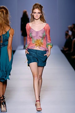 pink silk fitted top with shorts