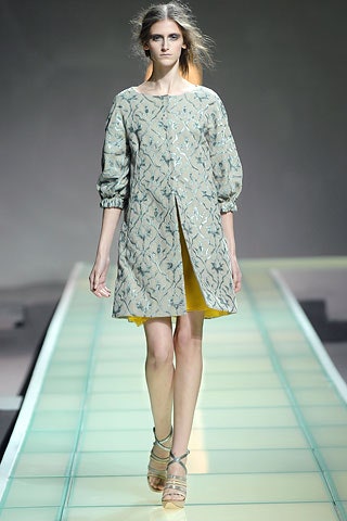 green embroidered mini dress