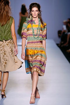 multi-colored relaxed silk dress