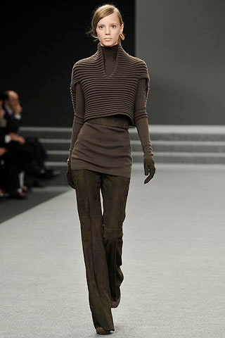 brown fitted top and pants