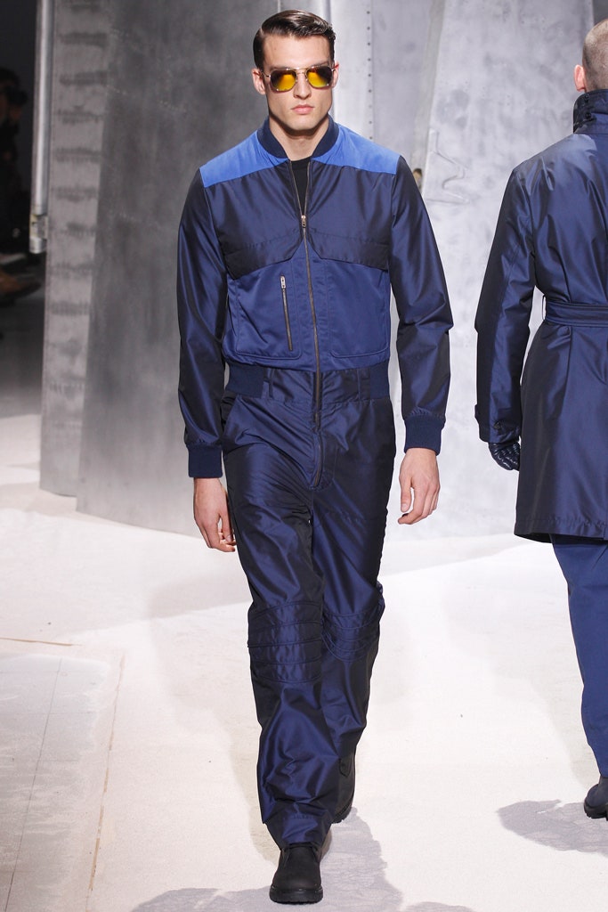 blue satin long-sleeve collared fitted zippered jacket
