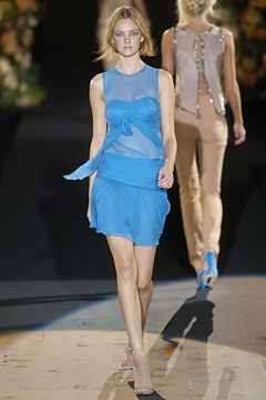 blue chiffon sleeveless dress