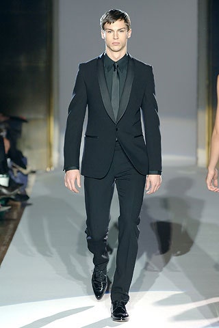 black tailored suit