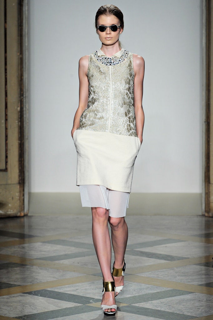 white silk sleeveless dress