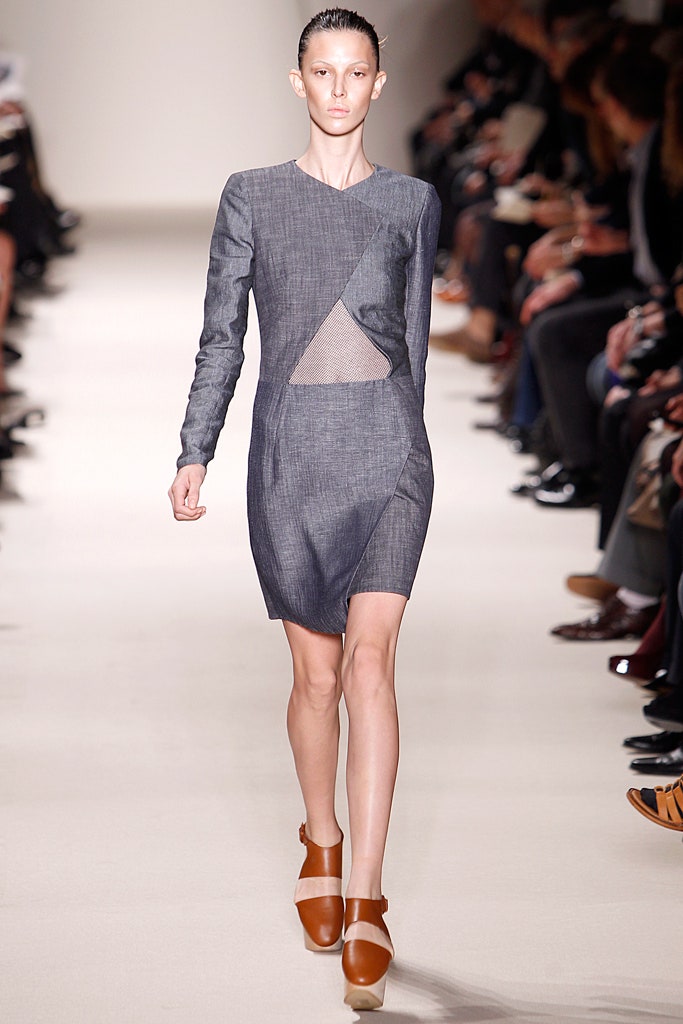 fitted gray mini dress