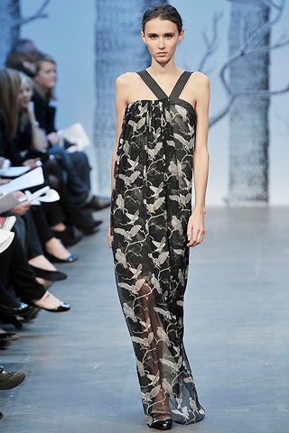 black and white printed maxi dress