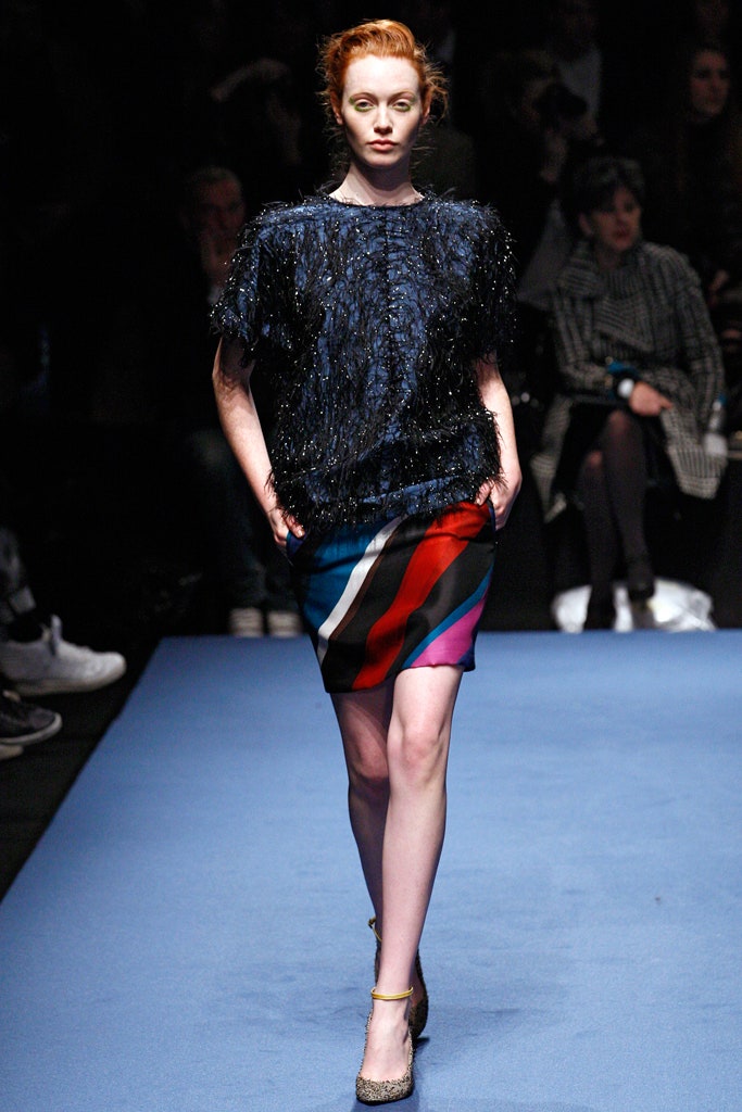 multi silk fitted pencil mini skirt