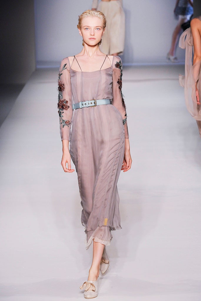 beige silk embroidered midi dress