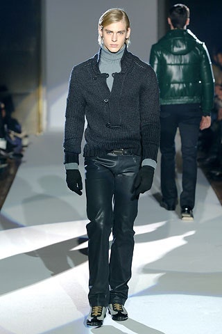black wool long-sleeve collared fitted buttoned sweater