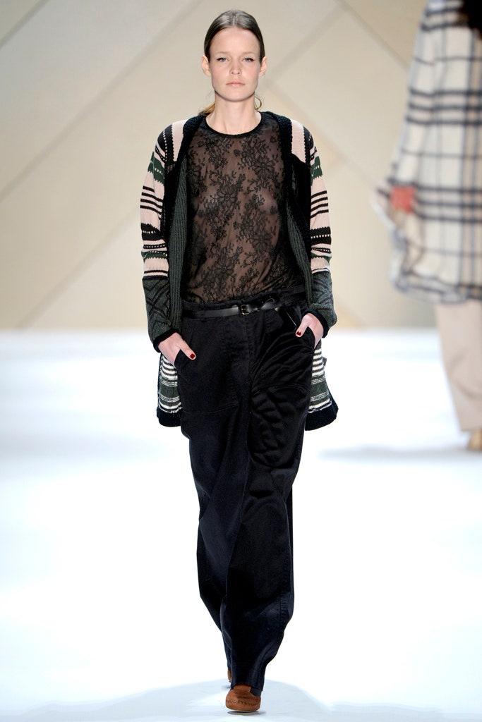 black cotton long-sleeve relaxed layered cardigan