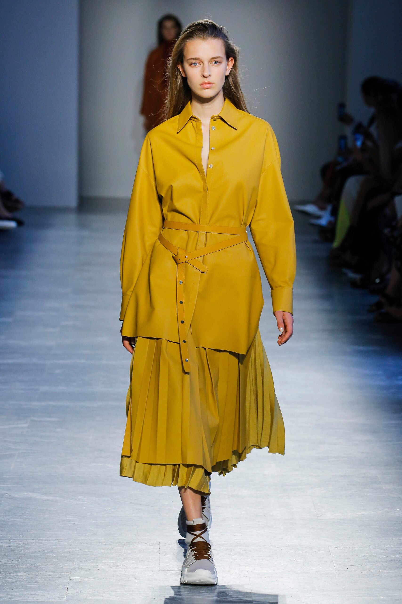 yellow relaxed midi dress