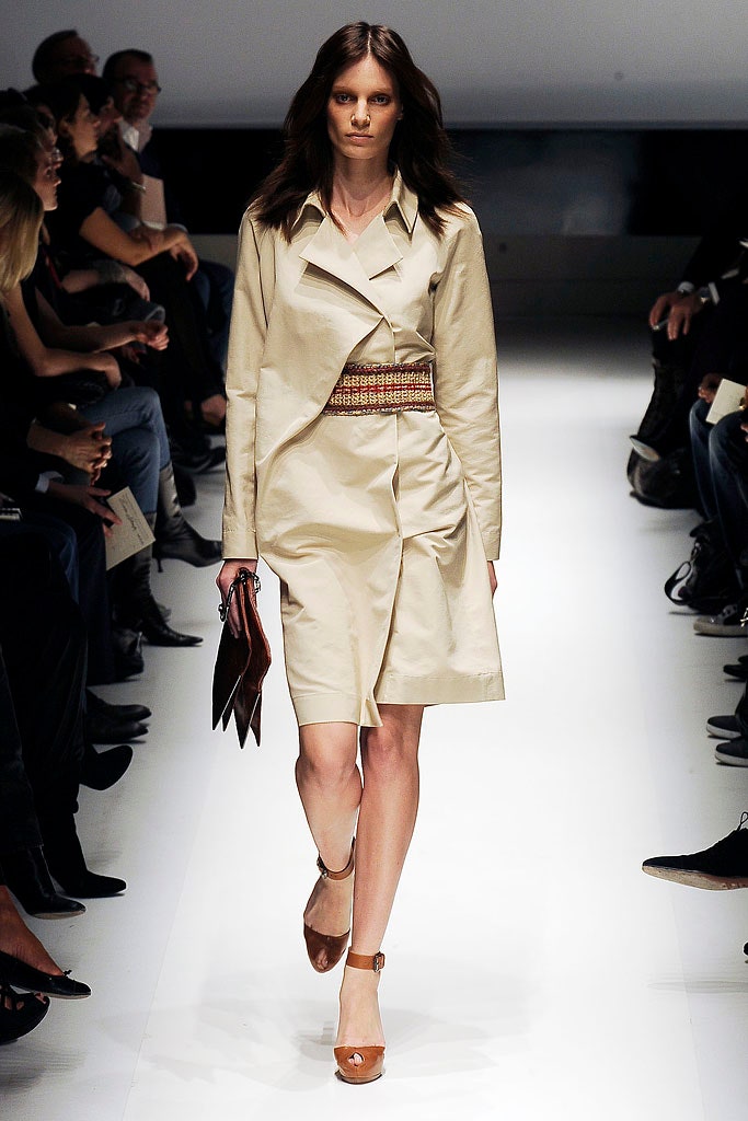 beige fitted midi dress with belt