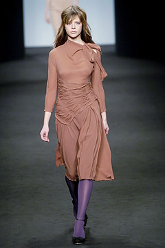 brown silk fitted midi dress