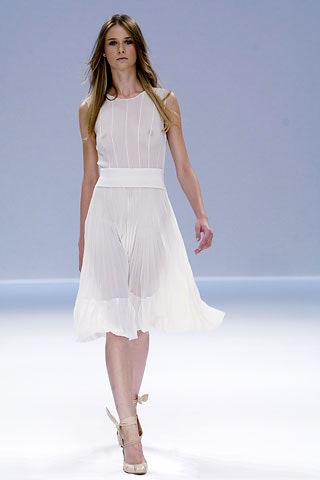 white silk sleeveless dress