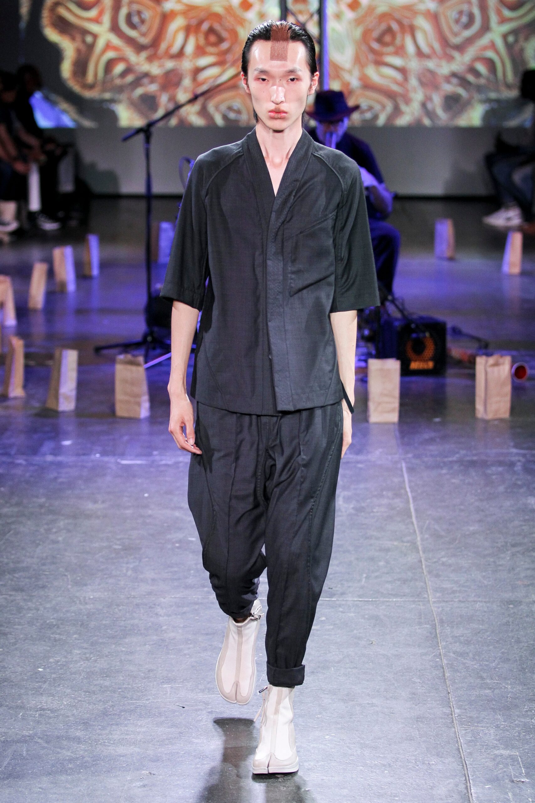 black relaxed shirt and pants