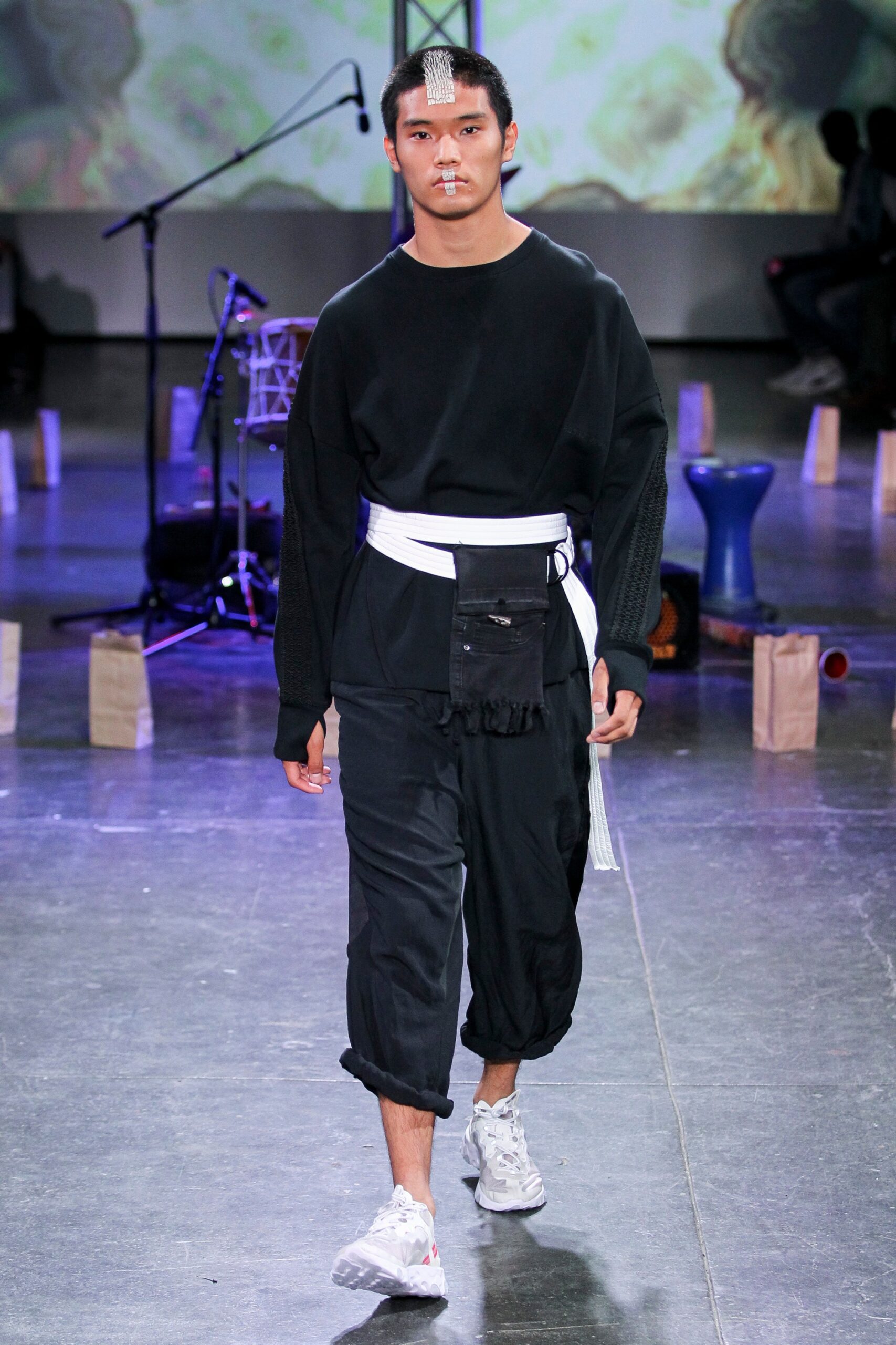 black relaxed top and pants