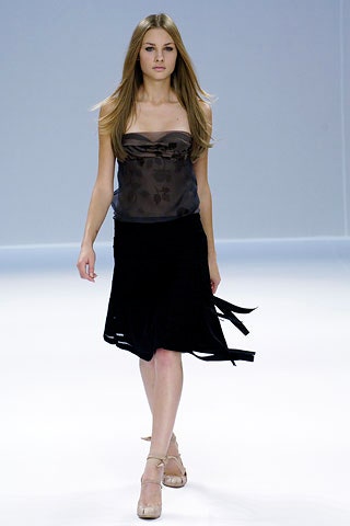 black silk sleeveless strapless fitted ruched sheer top