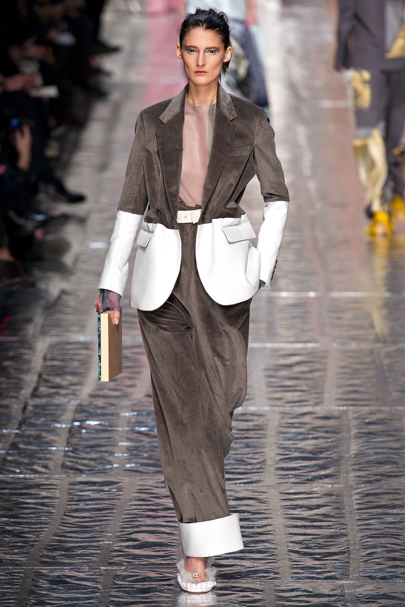 brown velvet tailored suit