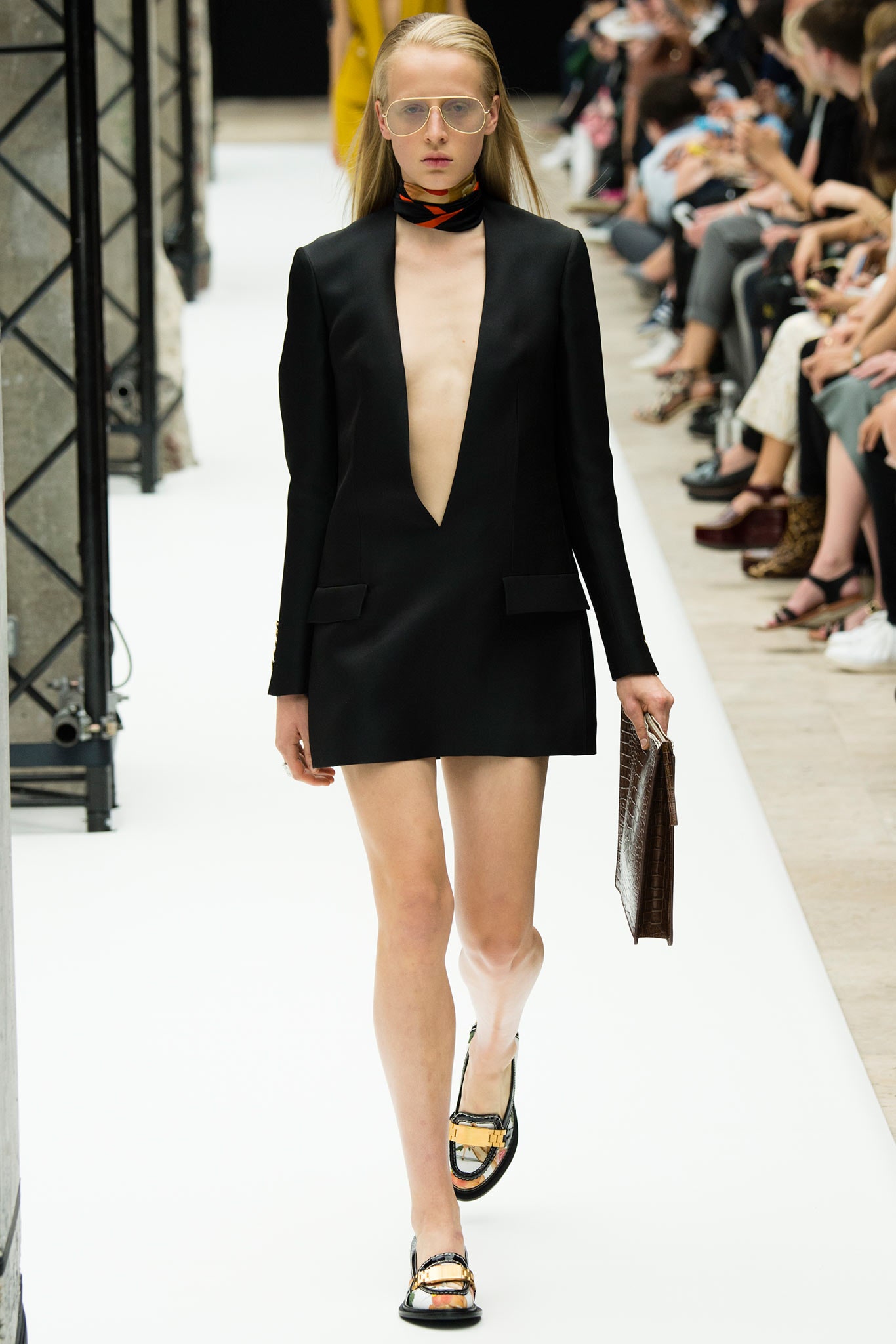 black silk mini dress