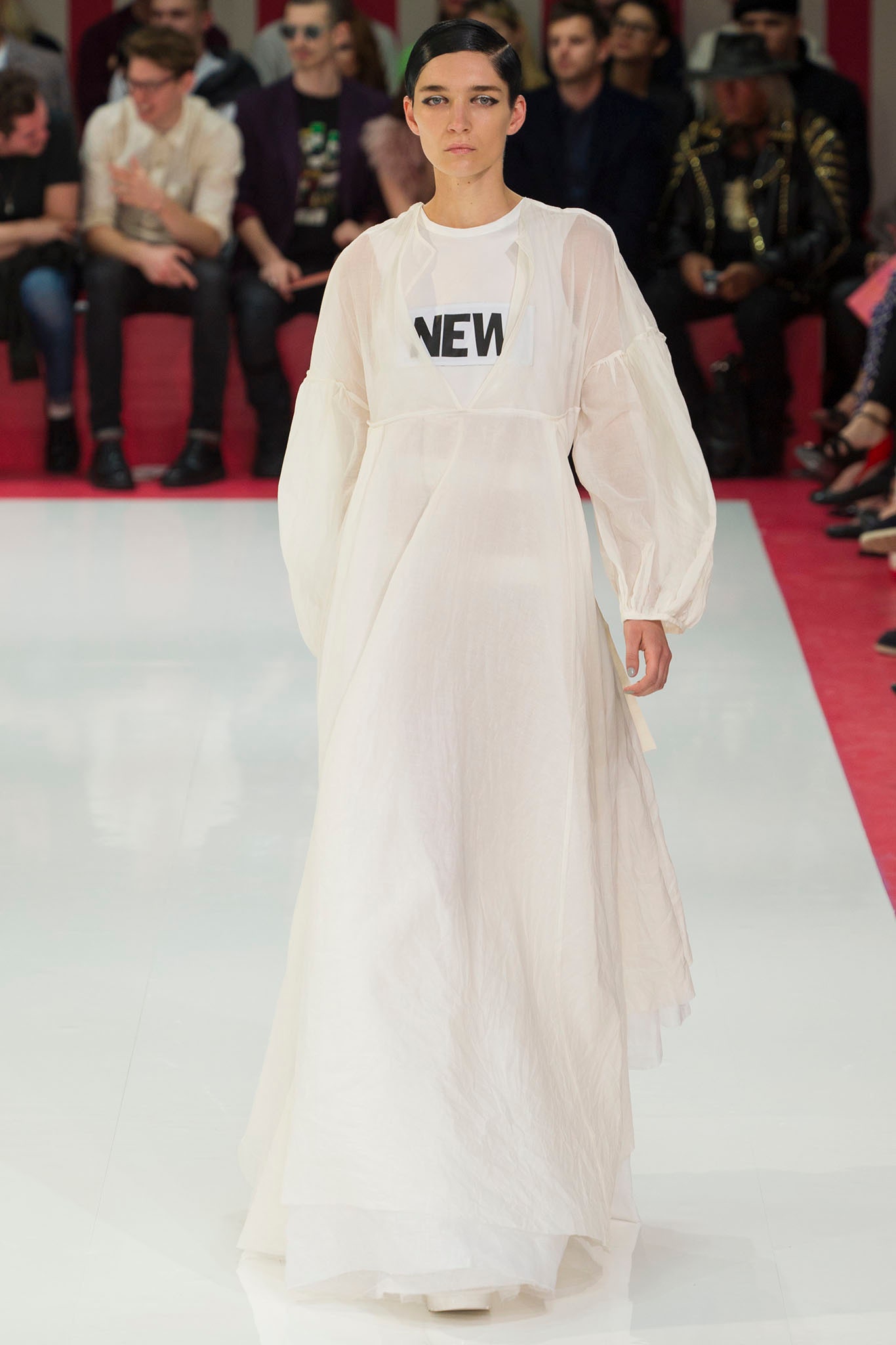 white relaxed long-sleeve dress