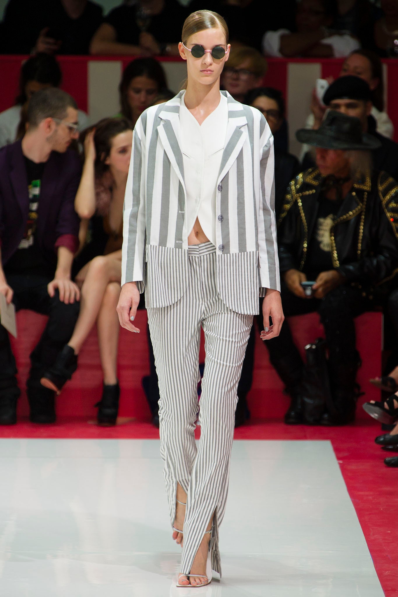 striped tailored blazer and pants