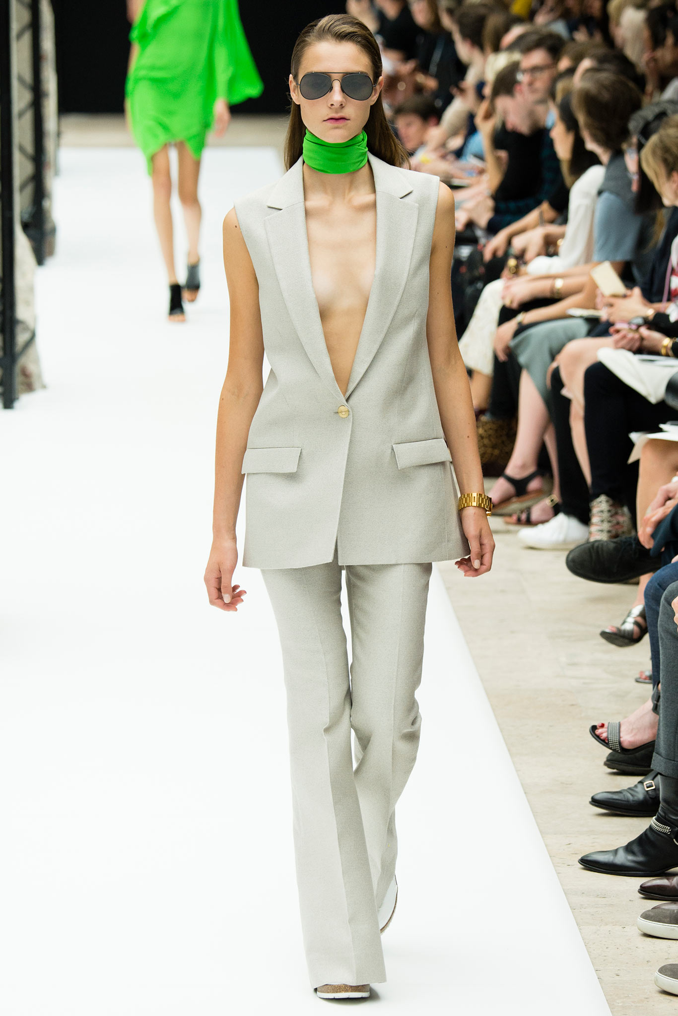 gray tailored suit