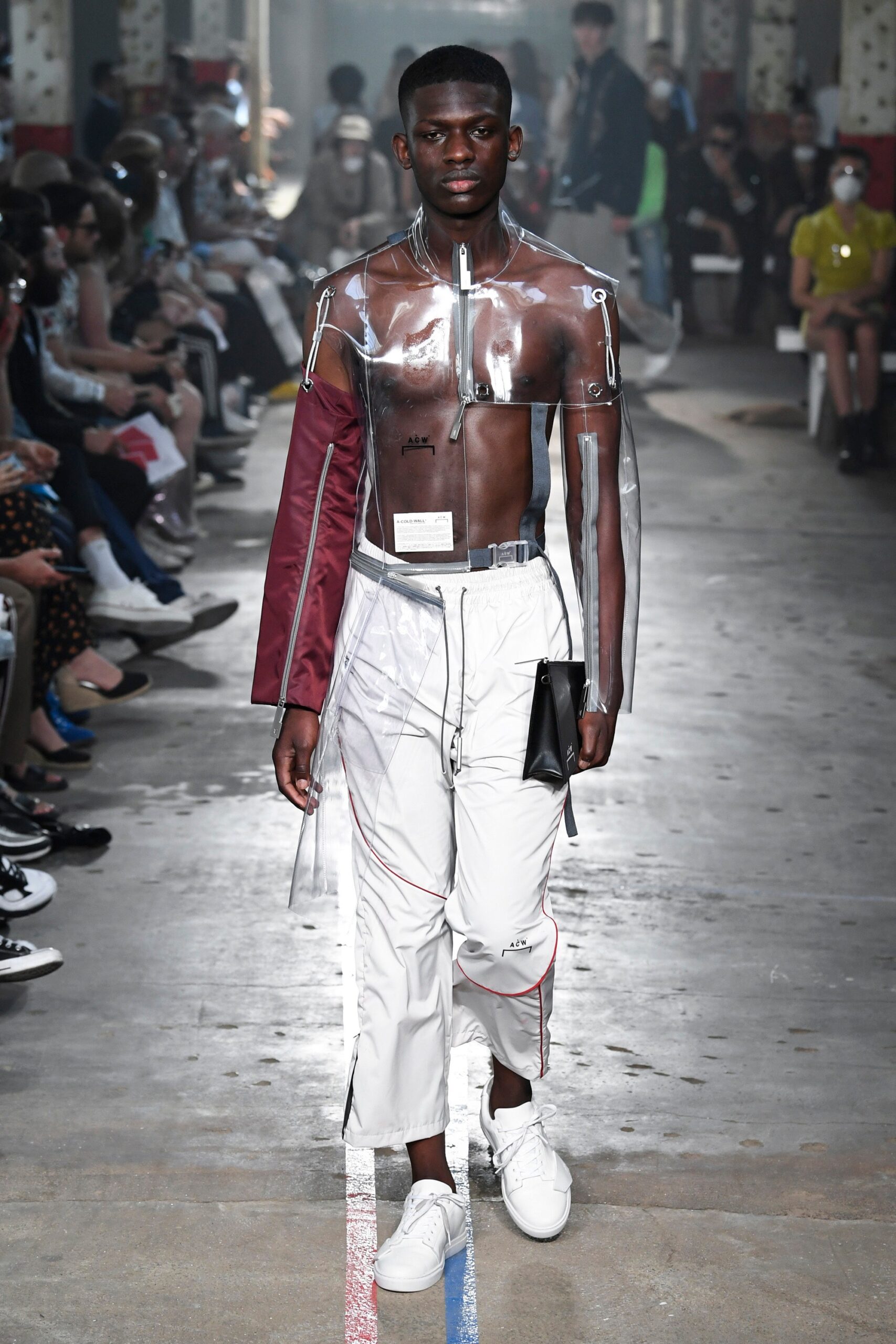 clear vinyl sleeveless jacket