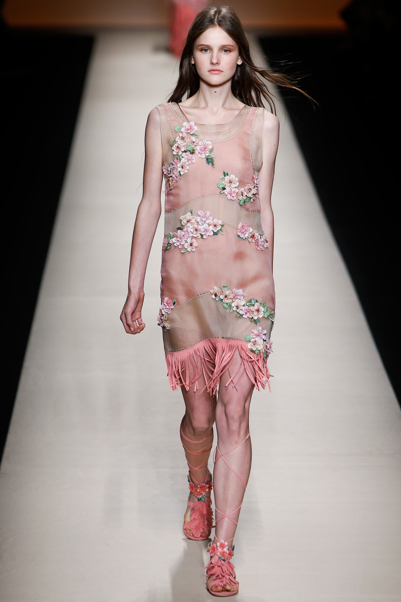 pink silk sleeveless dress