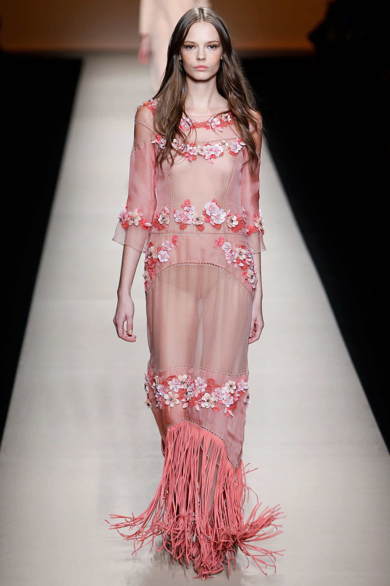 pink silk embroidered maxi dress