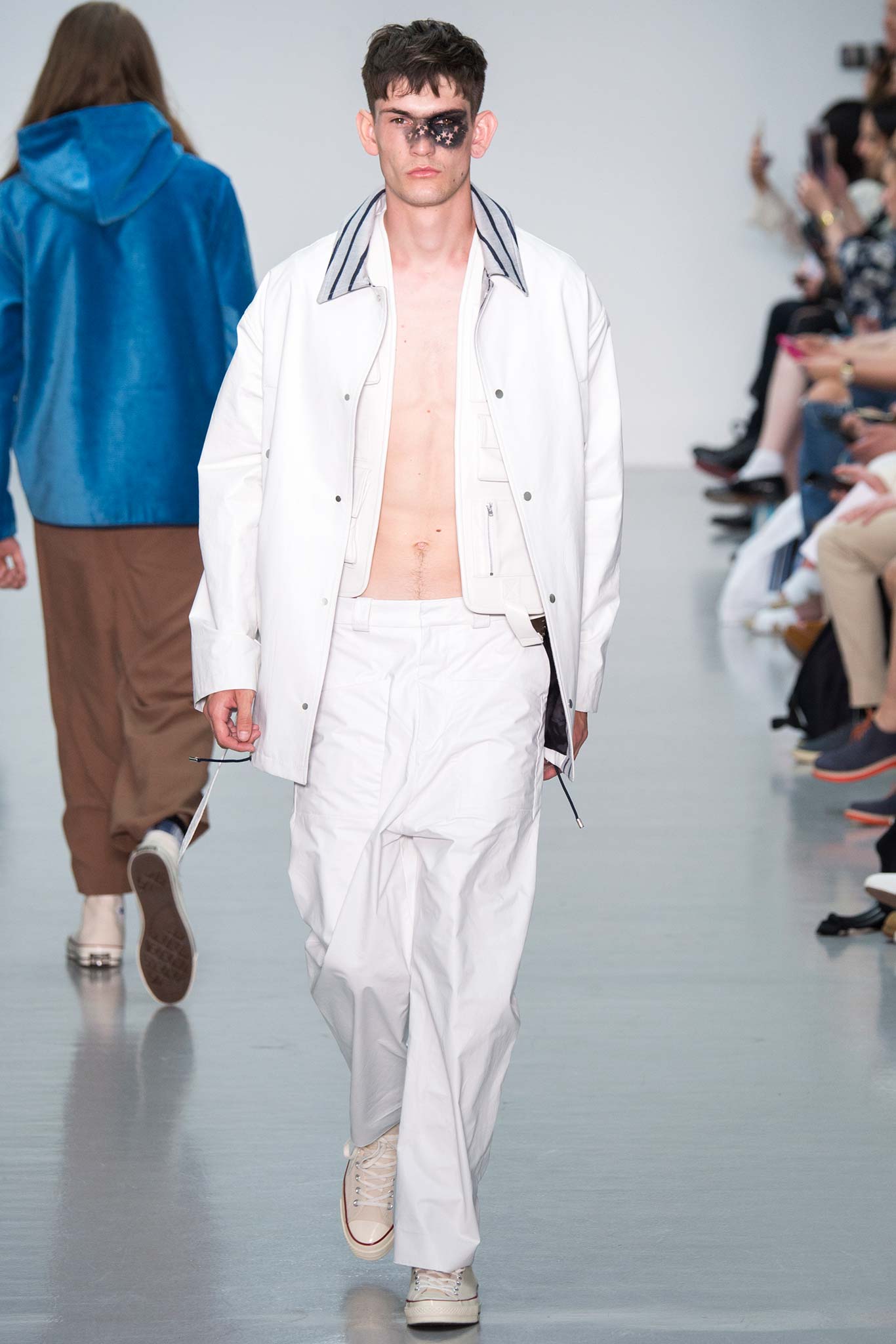 white relaxed jacket and pants