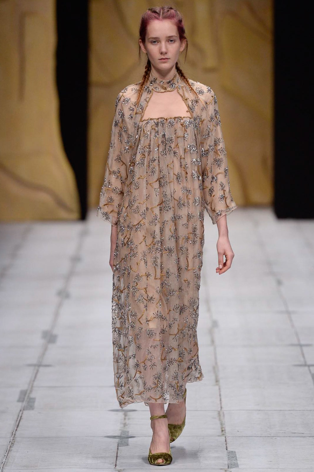 beige silk relaxed maxi dress