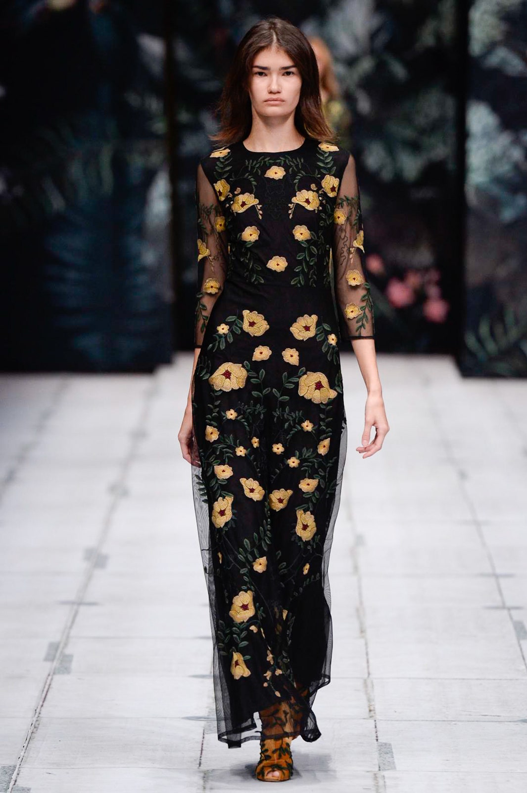 black embroidered maxi dress
