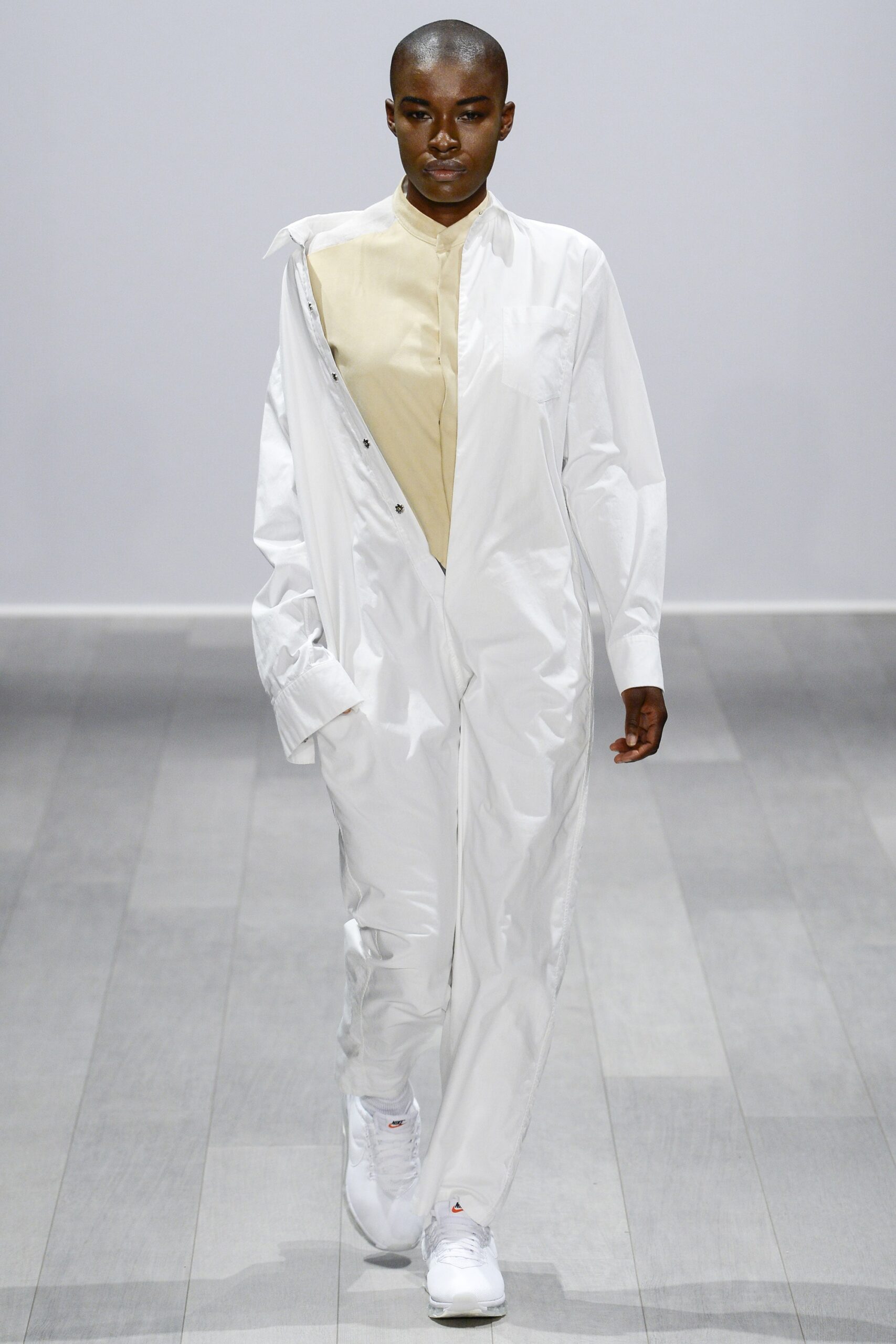 white relaxed cotton jumpsuit