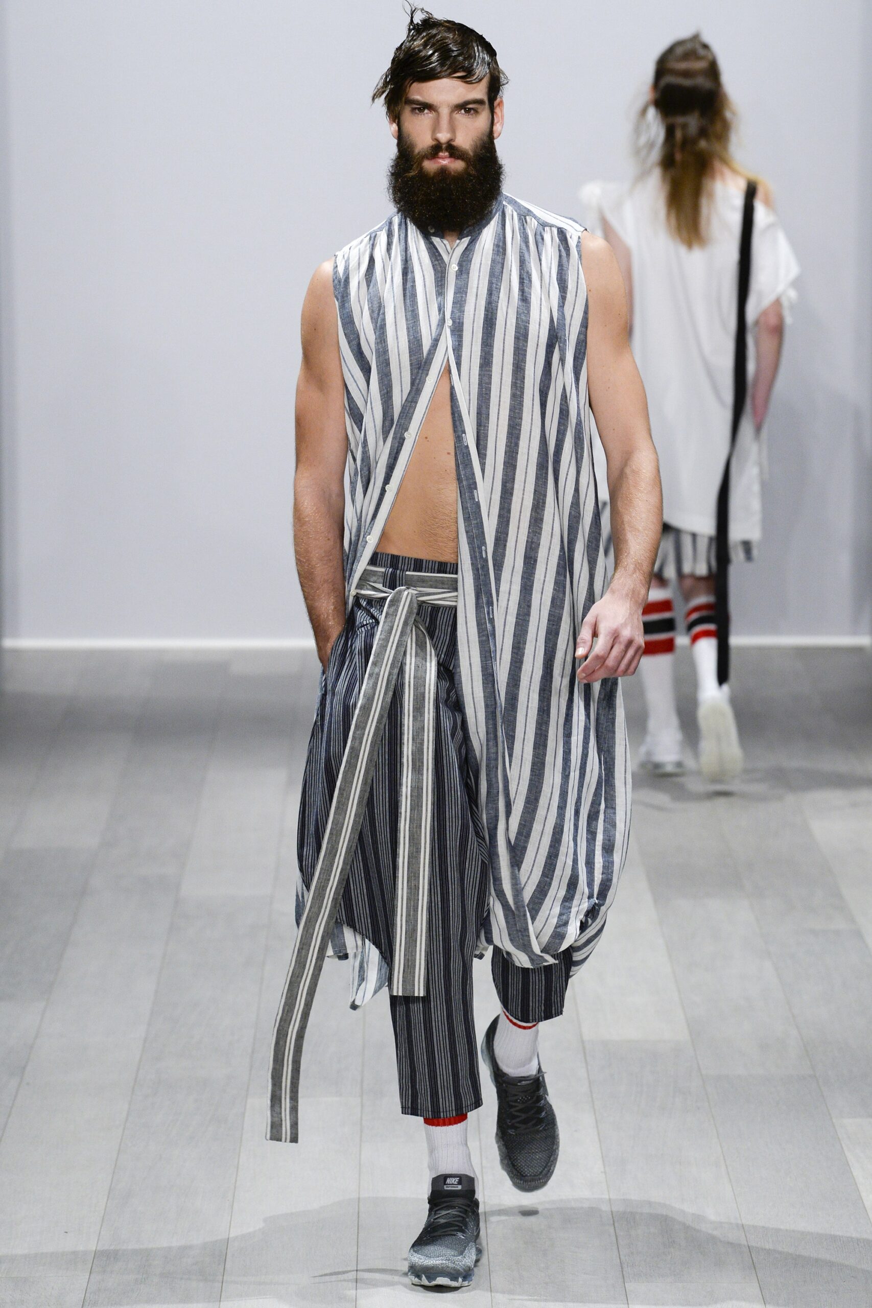 striped sleeveless shirt and pants