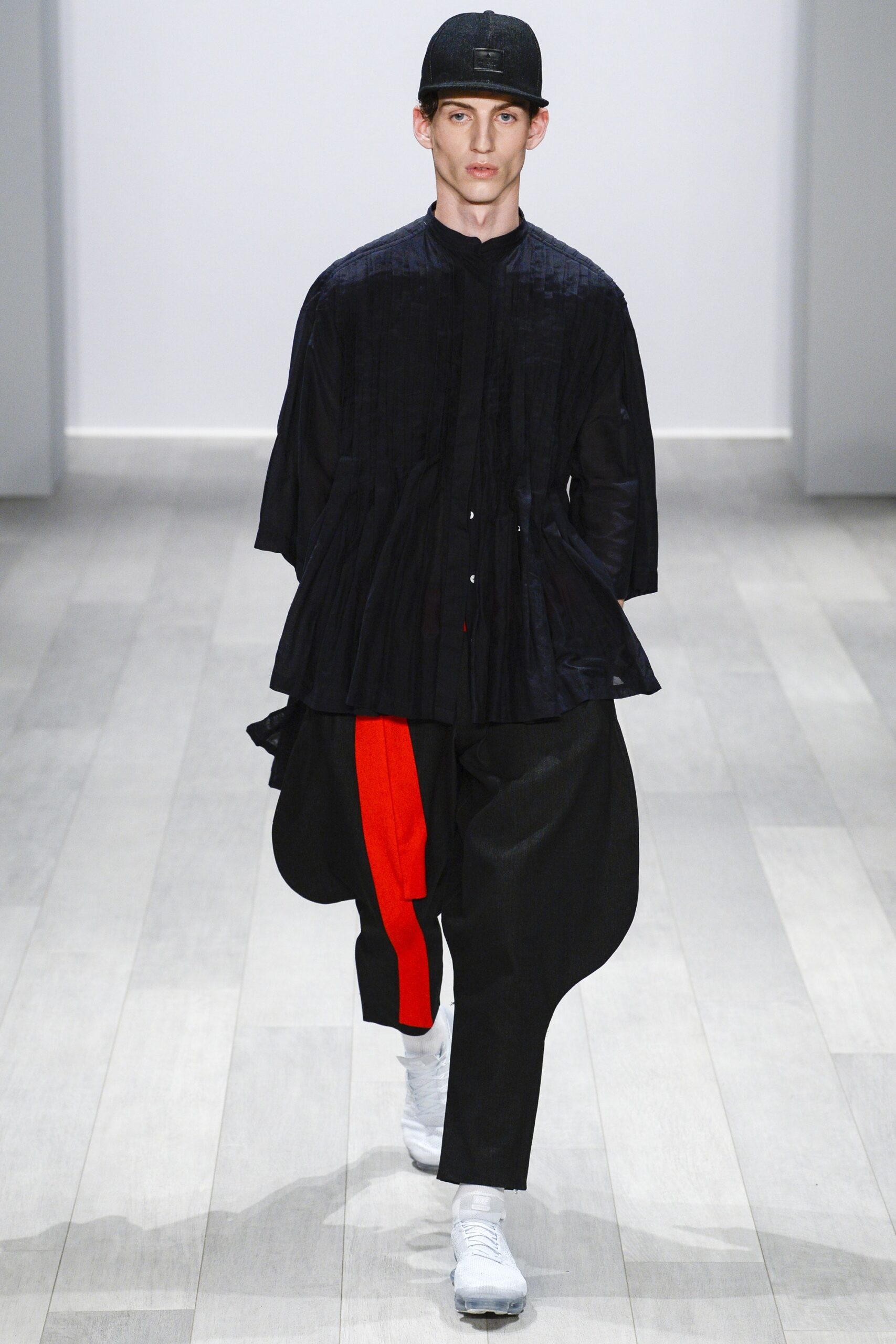 black relaxed shirt with wide-leg pants